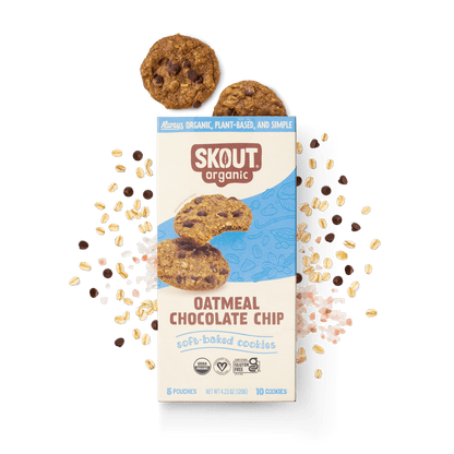 Skout Organic Oatmeal Chocolate Chip Soft Baked Cookies - Vegan America