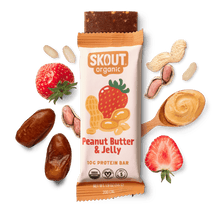Skout Organic Peanut Butter & Jelly Protein Bar - Vegan America