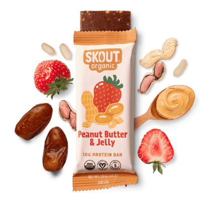 Skout Organic Peanut Butter & Jelly Protein Bar - Vegan America