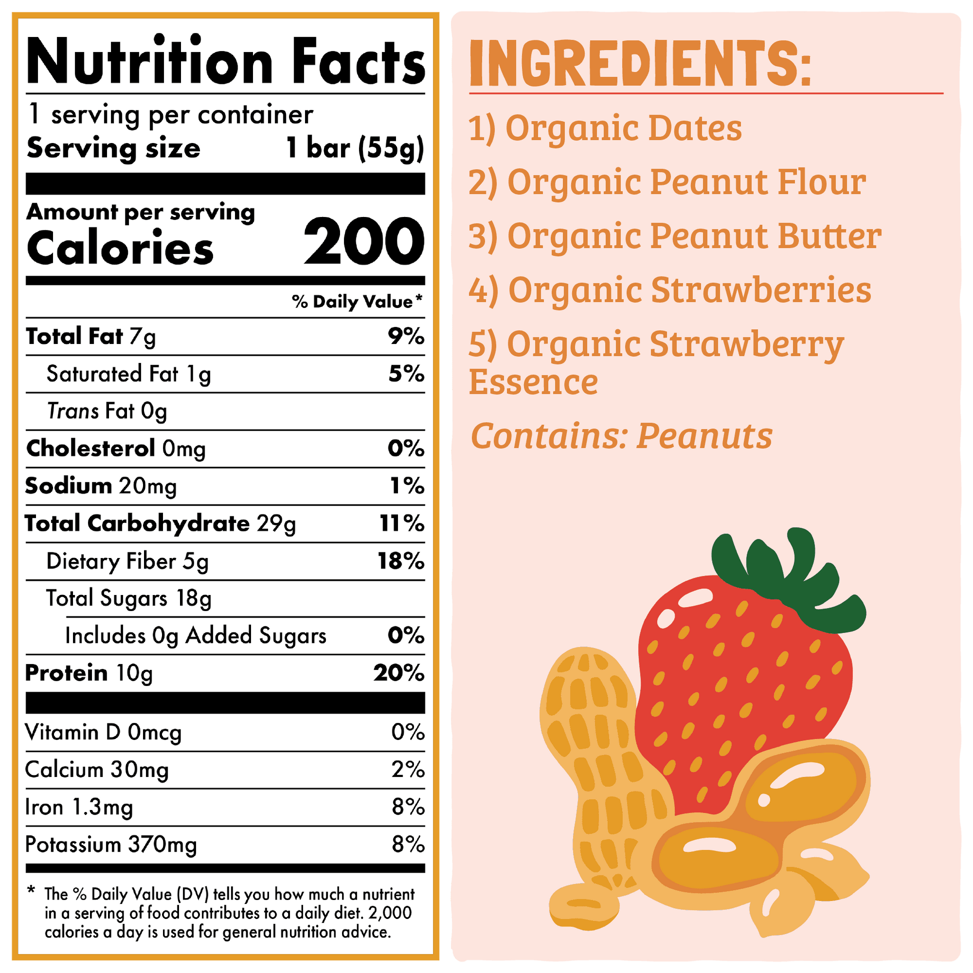 Skout Organic Peanut Butter & Jelly Protein Bar - Vegan America