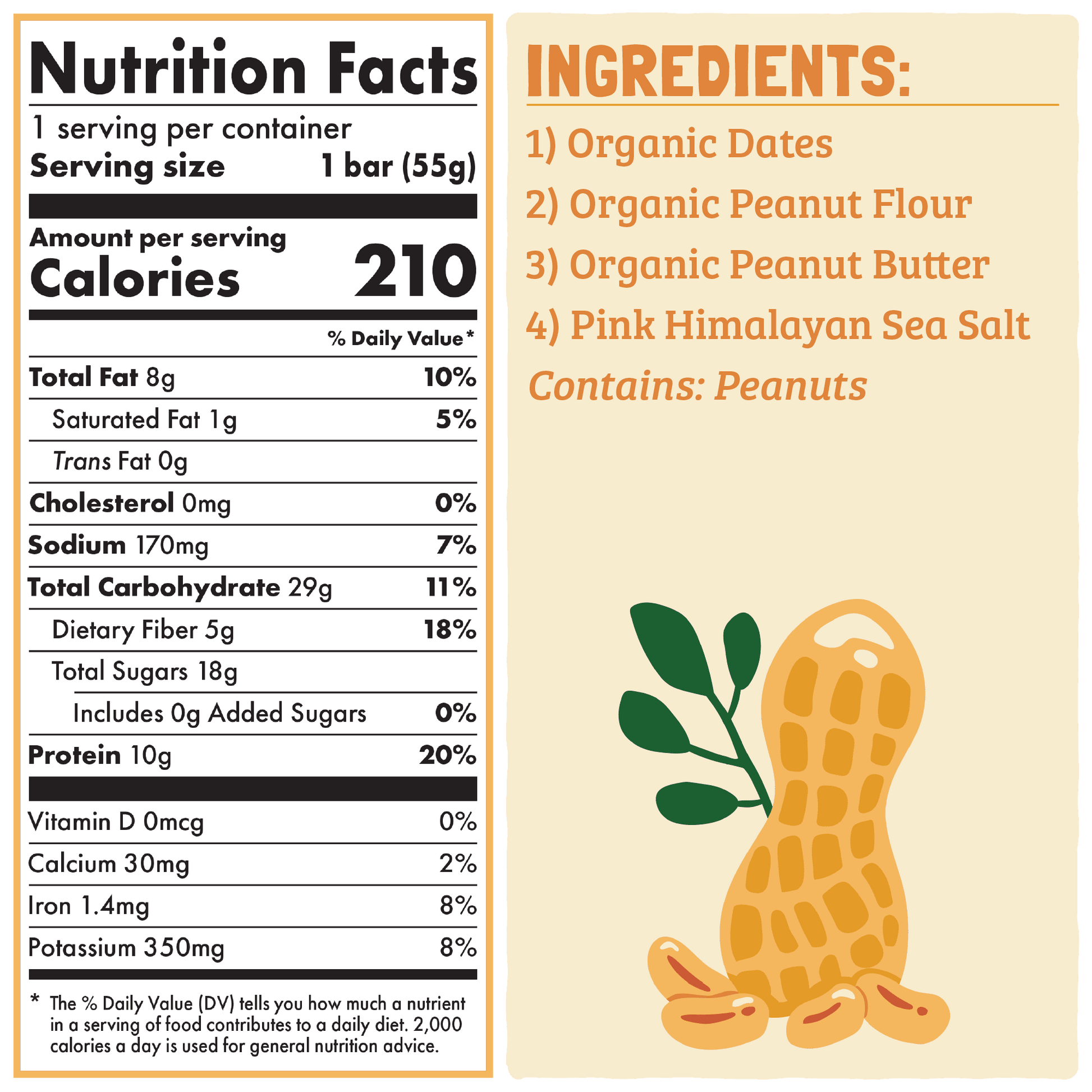 Skout Organic Peanut Butter Protein Bar - Vegan America