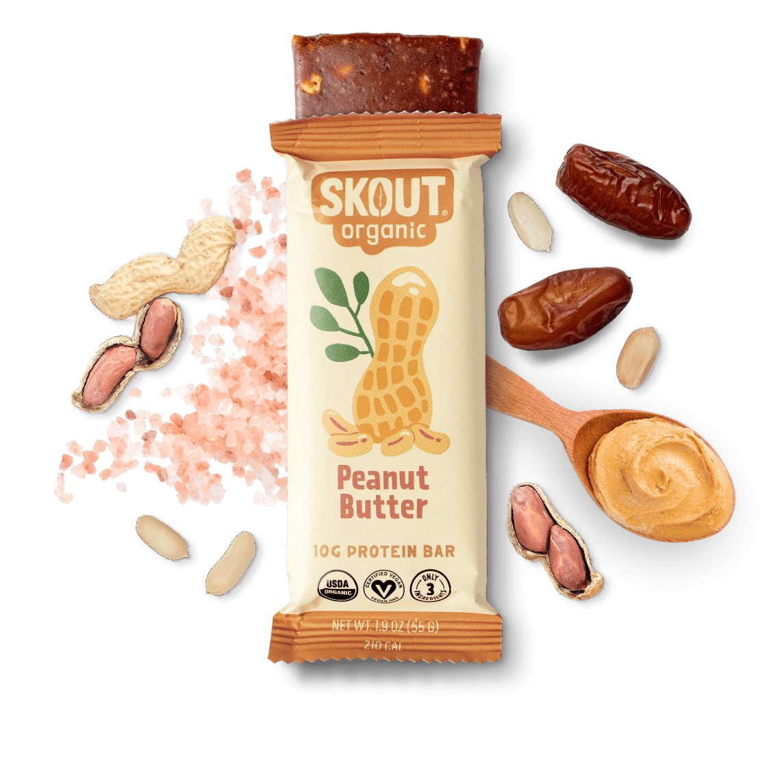 Skout Organic Peanut Butter Protein Bar - Vegan America