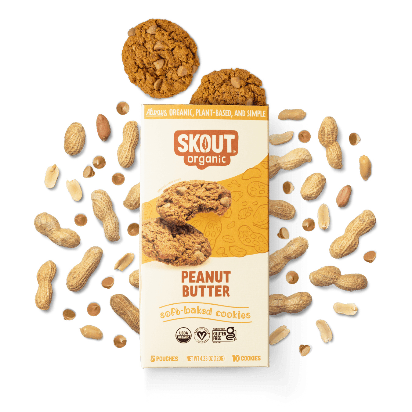 Skout Organic Peanut Butter Soft Baked Cookies - Vegan America