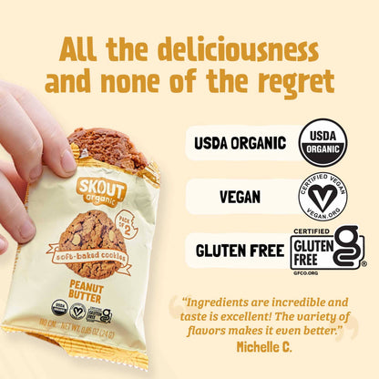 Skout Organic Peanut Butter Soft Baked Cookies - Vegan America