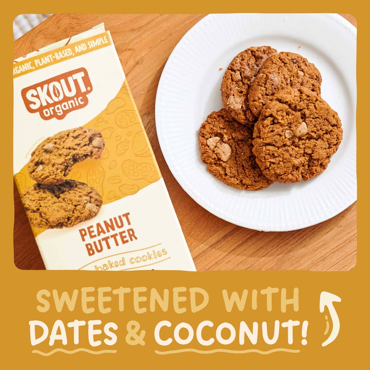 Skout Organic Peanut Butter Soft Baked Cookies - Vegan America