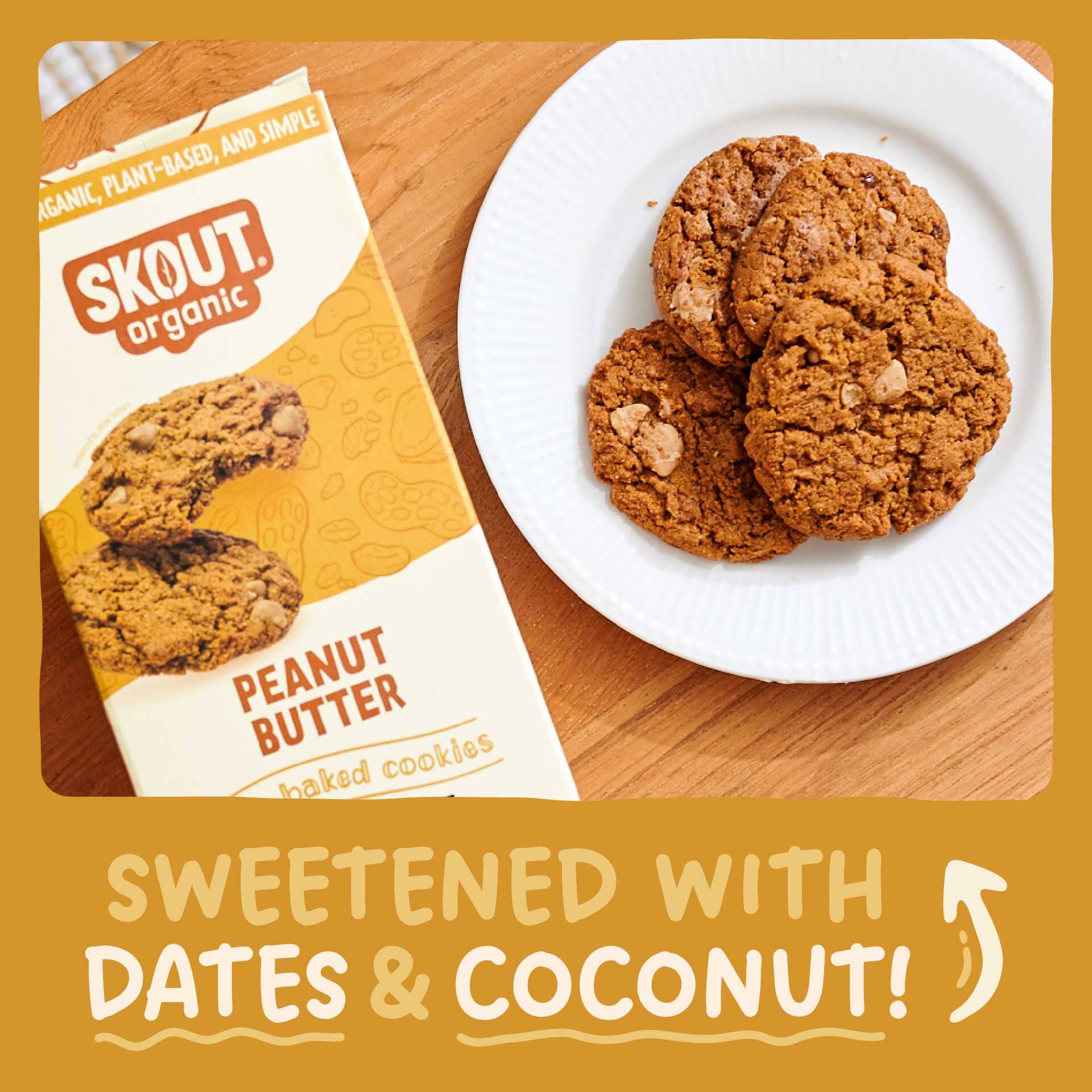 Skout Organic Peanut Butter Soft Baked Cookies - Vegan America