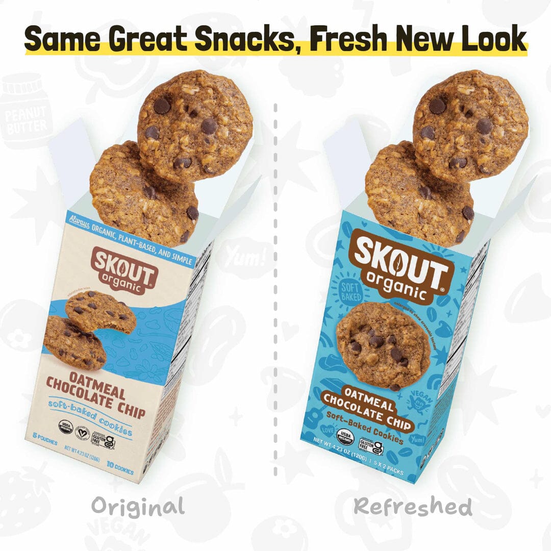 Skout Organic Oatmeal Chocolate Chip Soft Baked Cookies - Vegan America