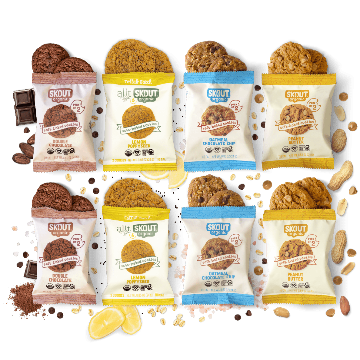 Skout Organic Soft Baked Cookie Sample Pack - Vegan America