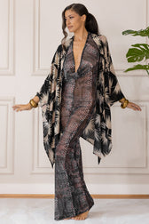 LUNA ROBE - MIDNIGHT PALM - Vegan America