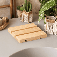 Square Wood Soap Dish - Vegan America