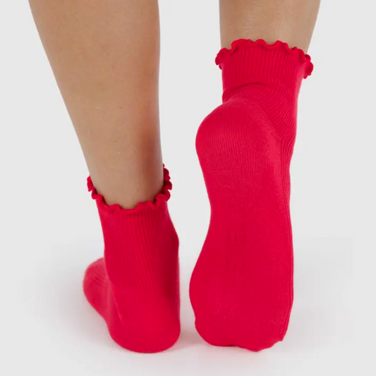 Lettuce Edge Socks Set of 2 in Lavender & Red from BAGGU