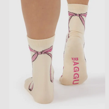 Pink Bow Crew Socks from BAGGU