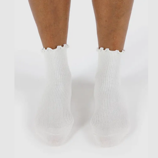 Lettuce Edge Socks Set of 2 in White from BAGGU