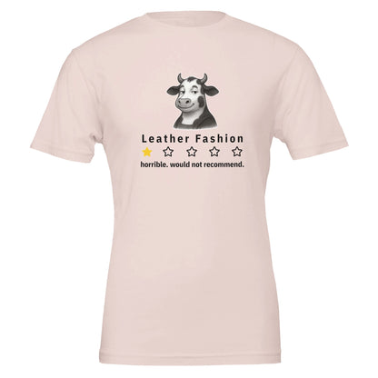 Funny Vegan 'Cow Critic' Premium Tshirt (Light Colors), 100% Cotton - Vegan America