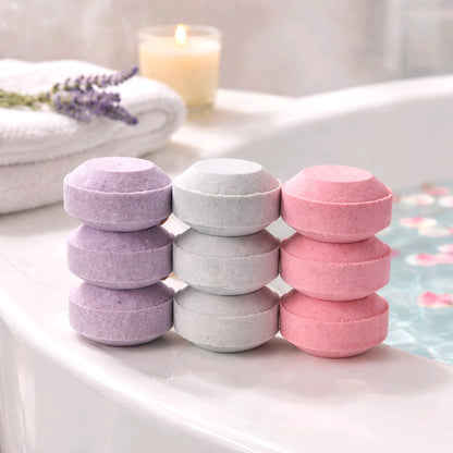 lavender, clarity, and my love solid shampoo bars stacked