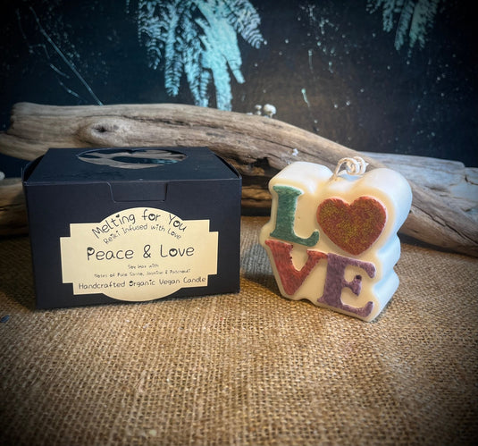 Peace & Love Organic Candle - Vegan America