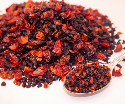 Wild Berry Herbal Tea – Hibiscus, Rose Hips & Elderberry | 0.5 LB Loose Leaf
