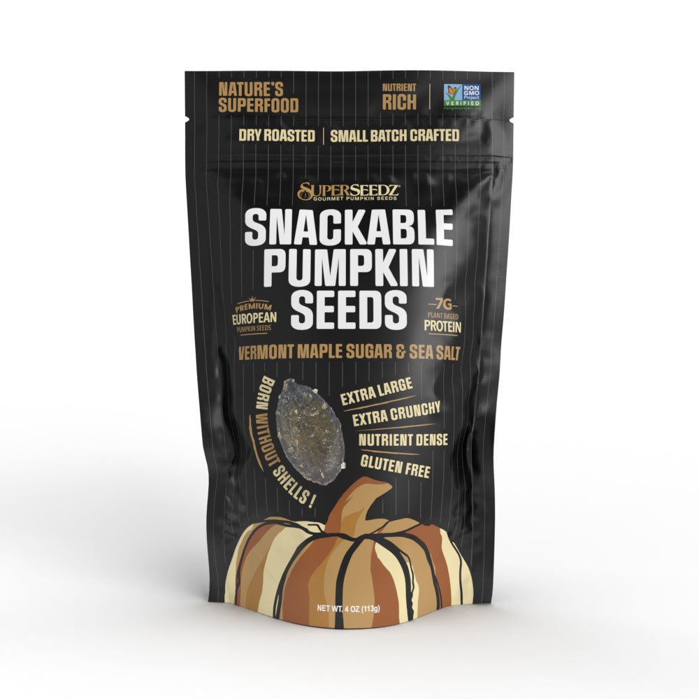 🍭 SuperSeedz Sweet Essentials 6 - Pack 2 each of Cinnamon & Sugar 🍥, Vermont Maple 🍁, Dark Chocolate 🍫 - Vegan America
