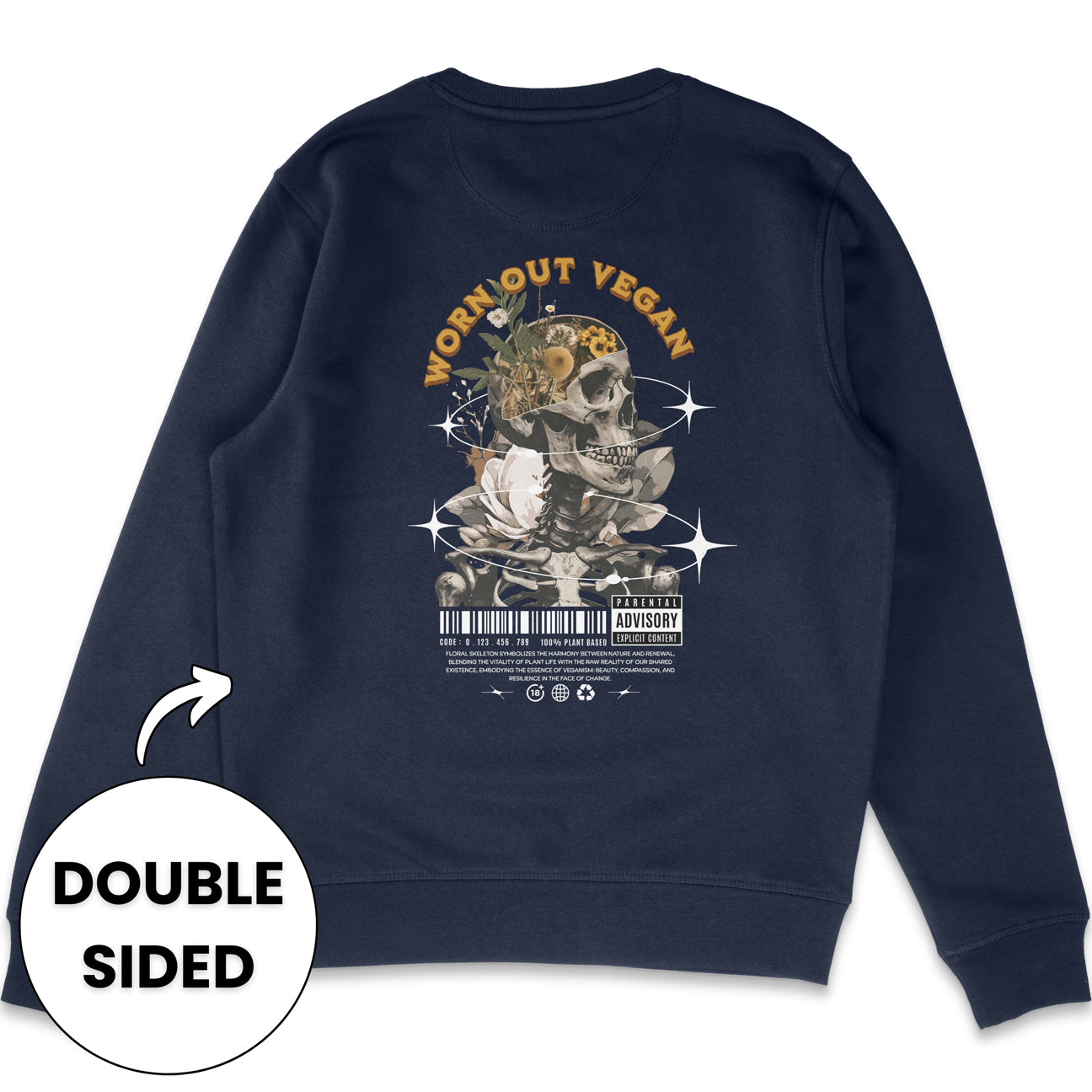 Floral Skeleton Streetwear Sweatshirt