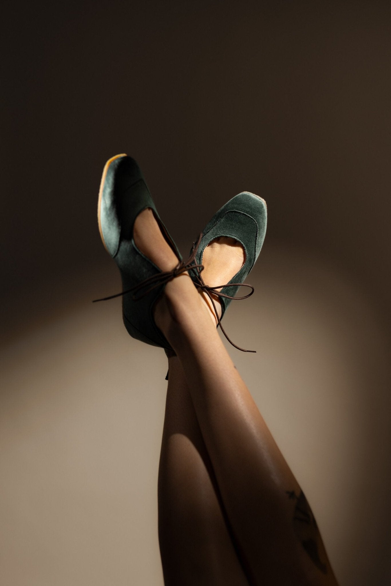 LOUISE (velvet sage) – vegan ballerina flats made from plant - based leather - Vegan America