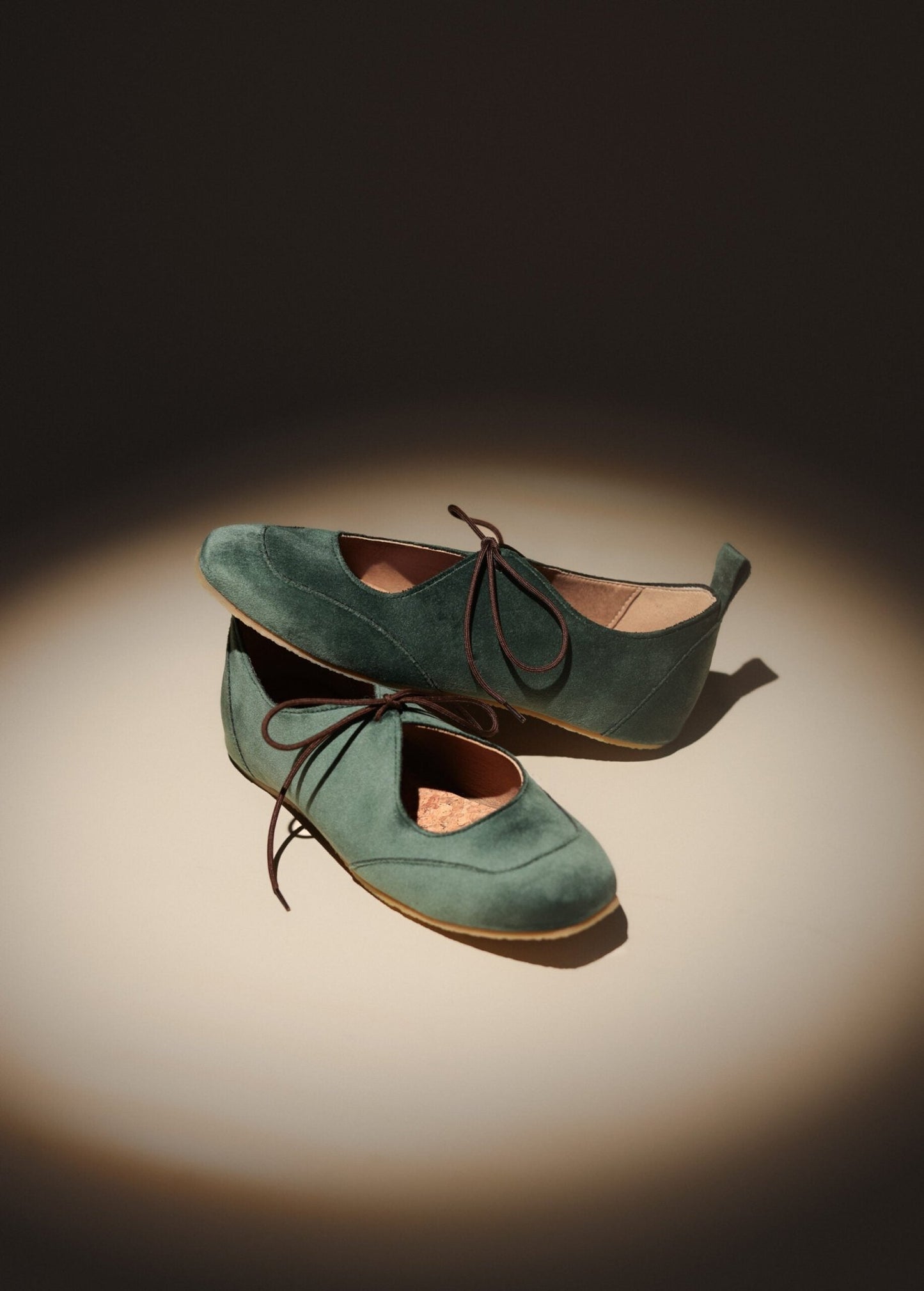 LOUISE (velvet sage) – vegan ballerina flats made from plant - based leather - Vegan America