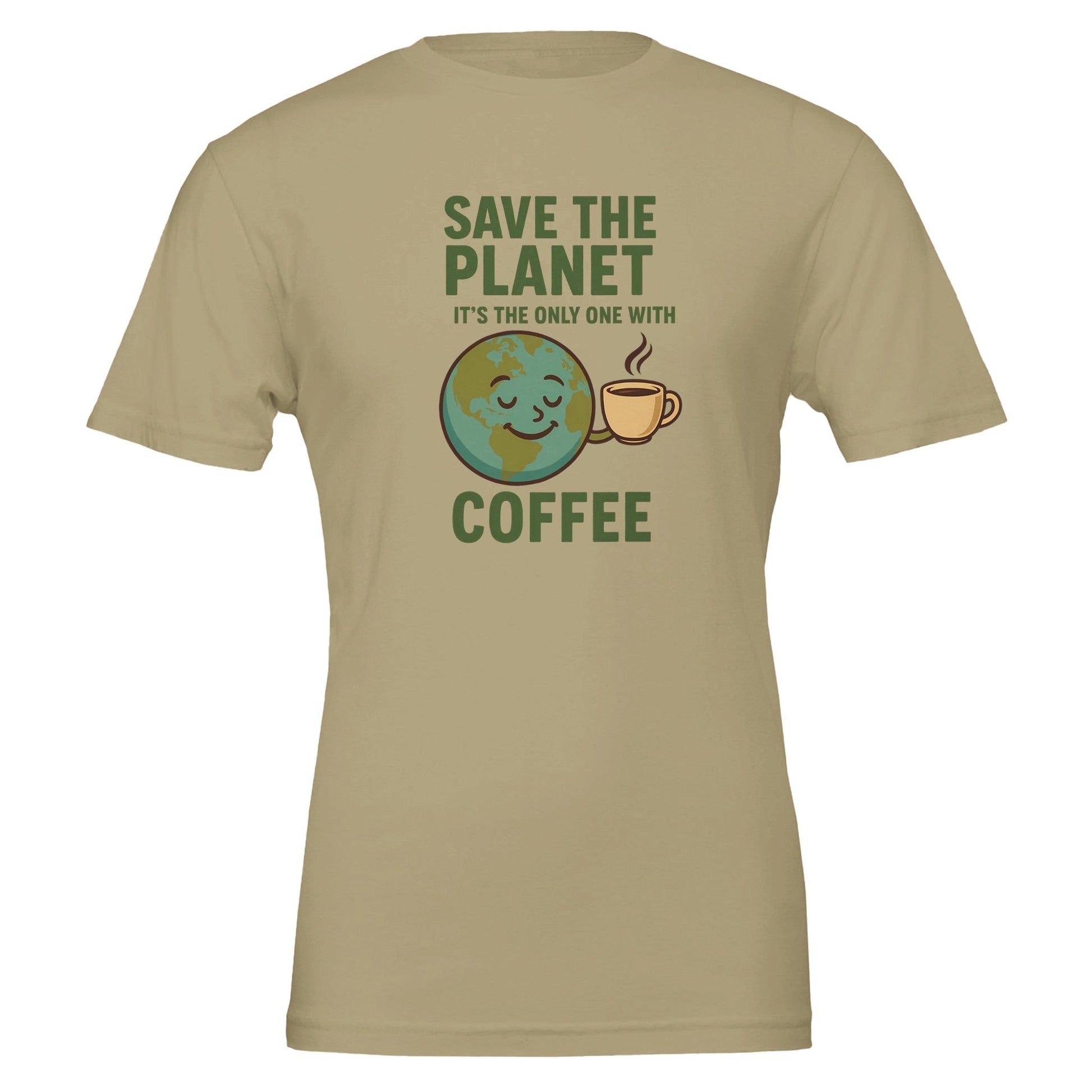 The Only Planet With Coffee, Funny Tshirt - Vegan America