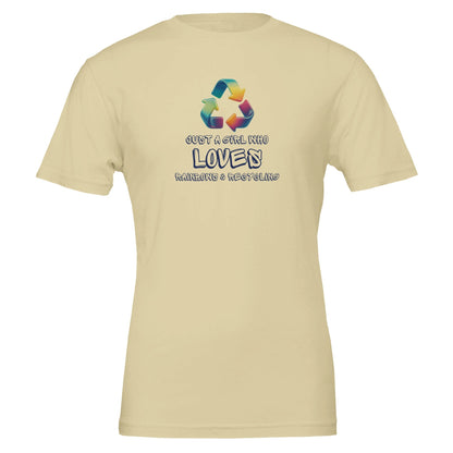 Just a Girl Who Loves Rainbows and Recycling - Eco Friendly TShirt - Vegan America