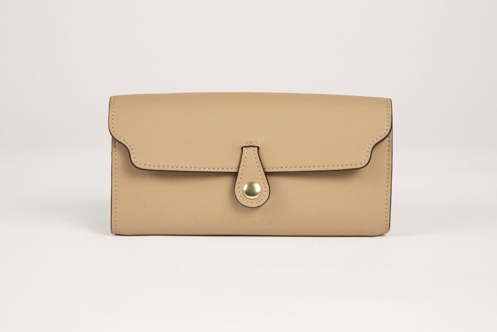 Lavāda Signature Crossbody Wallet Clutch in Tan - Vegan America