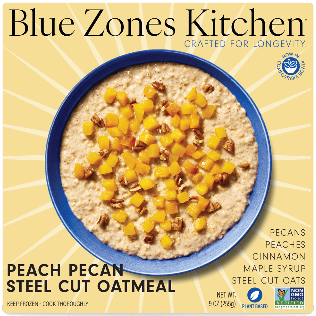Peach Pecan Steel Cut Oatmeal - Vegan America