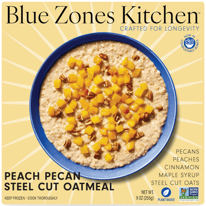Peach Pecan Steel Cut Oatmeal - Vegan America