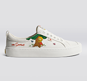 The Simpsons OCA Low White Canvas Lisa Tree Sneaker Women