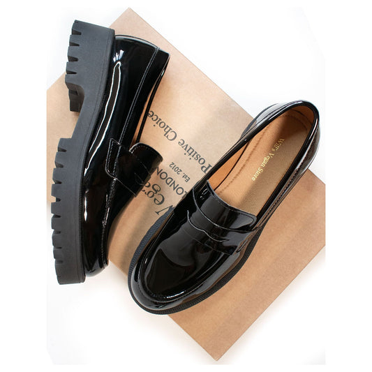 Track Sole Penny Loafers