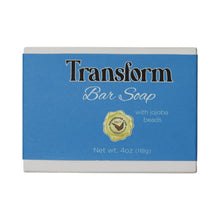 Transform Bar Soap in a white box with a blue label