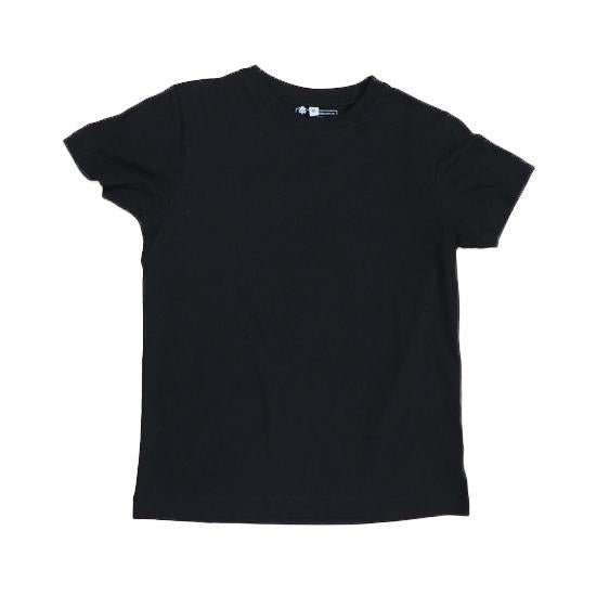 Round Neck T-Shirt, Kids Black - Vegan America
