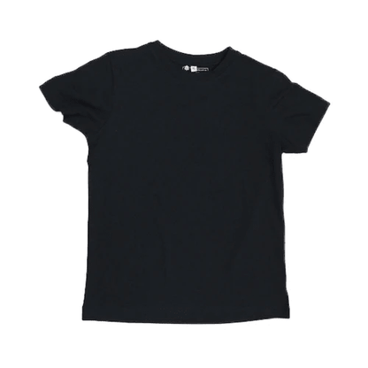 Round Neck T-Shirt, Kids Black - Vegan America