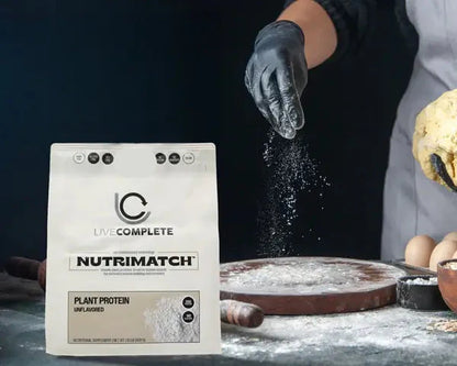 LiveComplete NutriMatch™ Plant Protein | CASE PACK 8 units | Unflavored | 20 Servings | 20g Clean Vegan Protein Powder with 96% Match Rate