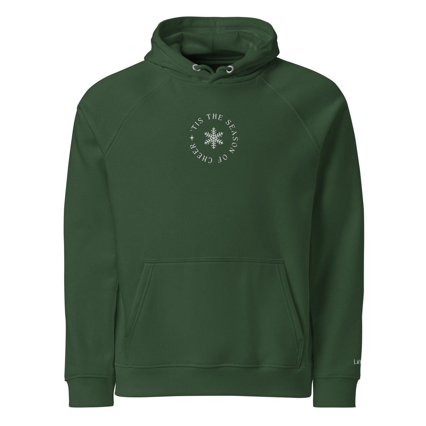 'Tis the Season Embroidered 100% Organic Cotton Hoodie - Vegan America