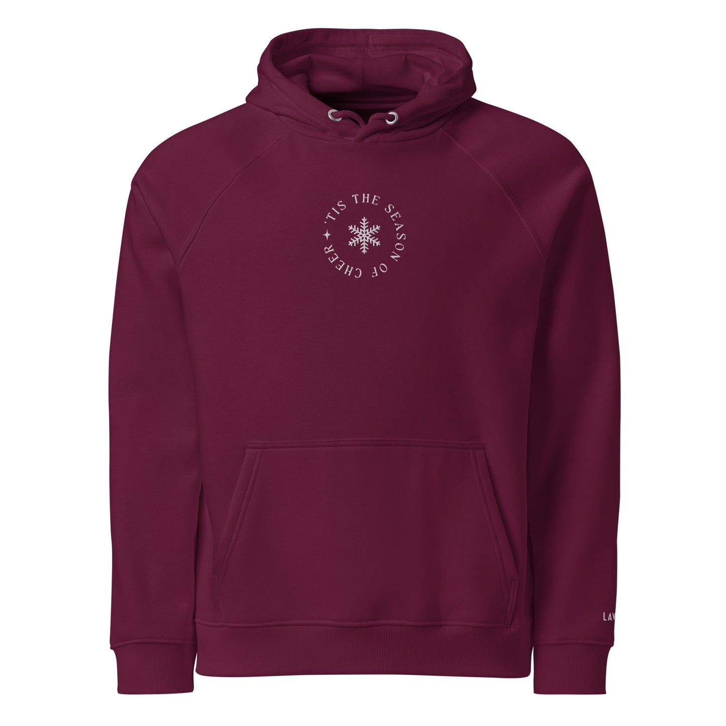 'Tis the Season Embroidered 100% Organic Cotton Hoodie - Vegan America