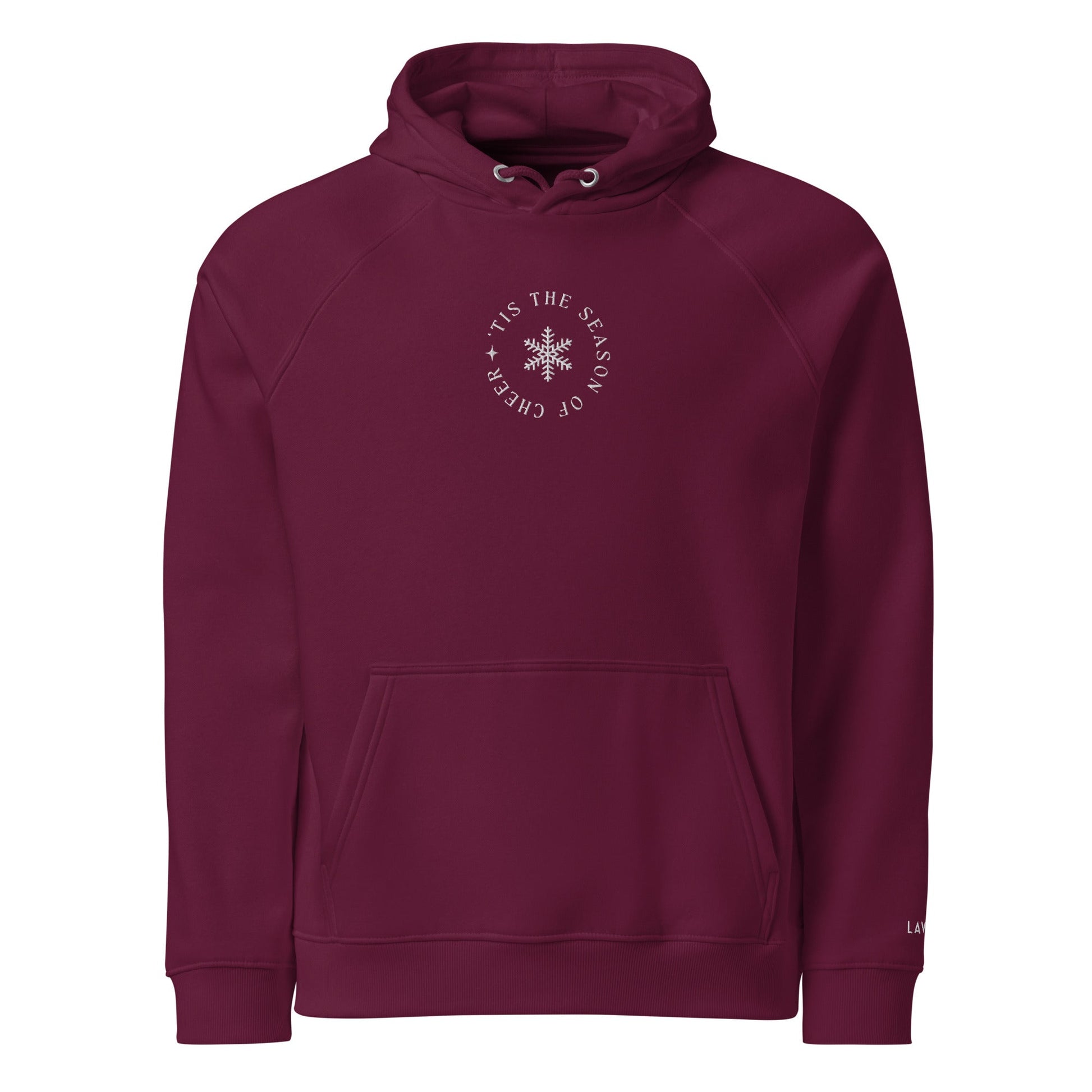 'Tis the Season Embroidered 100% Organic Cotton Hoodie - Vegan America