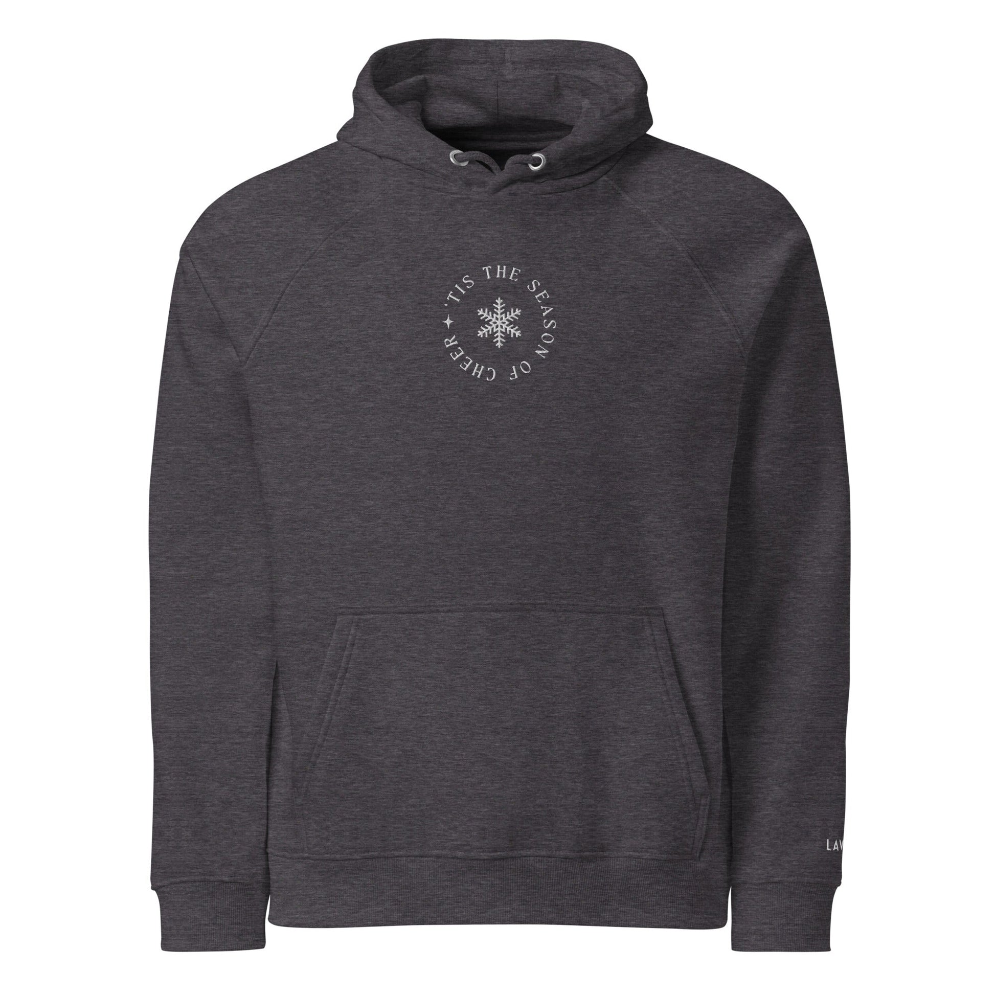 'Tis the Season Embroidered 100% Organic Cotton Hoodie - Vegan America