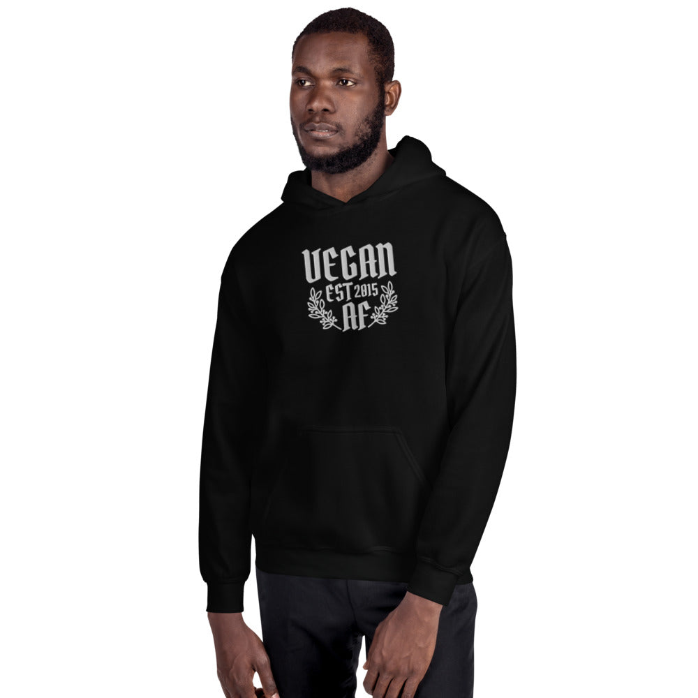 VEGAN AF Est **** CUSTOMIZABLE Embroidered Unisex Hoodie