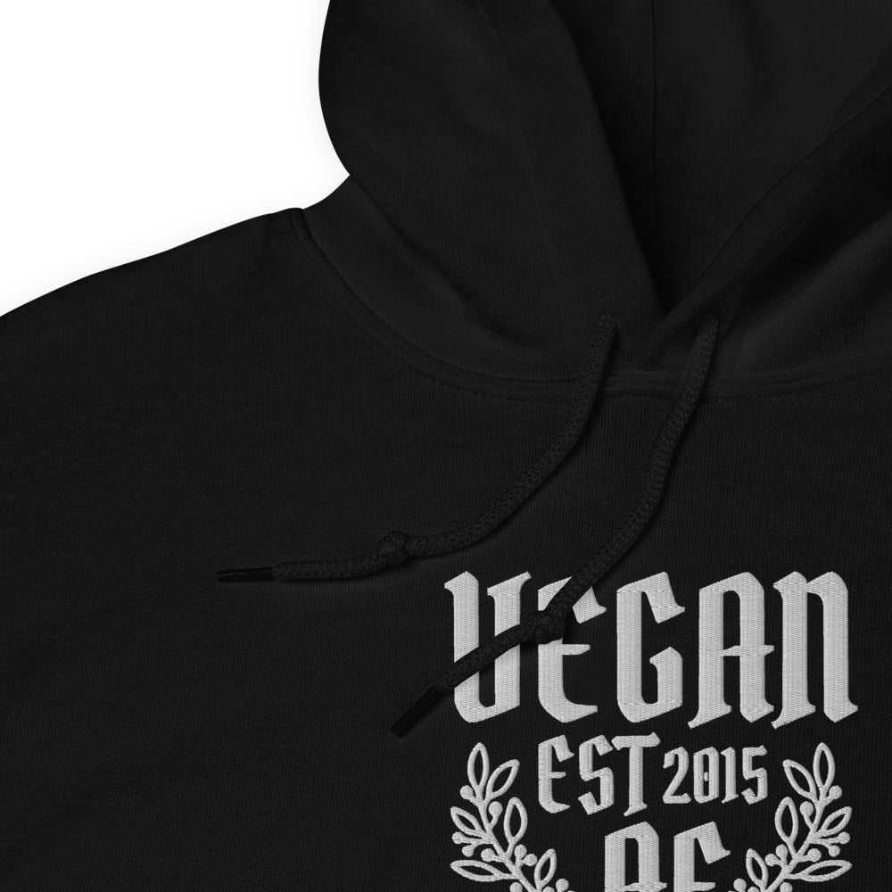 VEGAN AF Est **** CUSTOMIZABLE Embroidered Unisex Hoodie