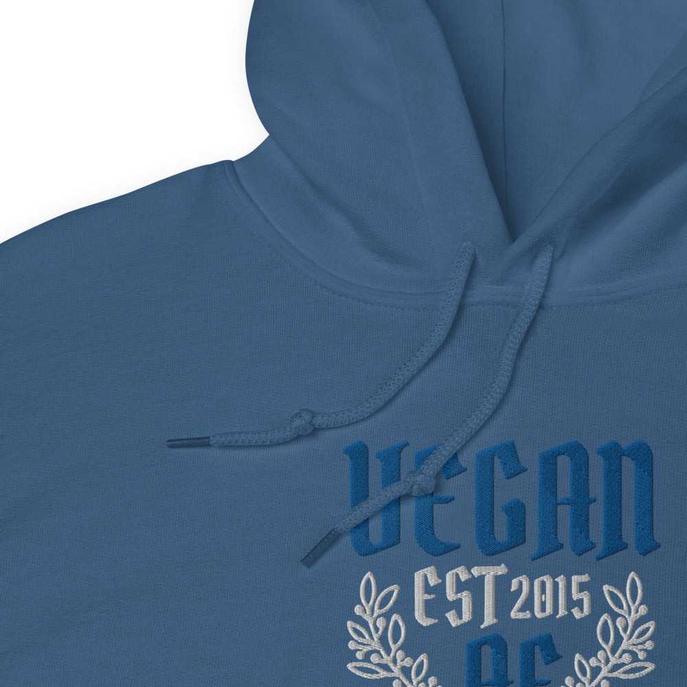 VEGAN AF Est **** CUSTOMIZABLE Embroidered Unisex Hoodie