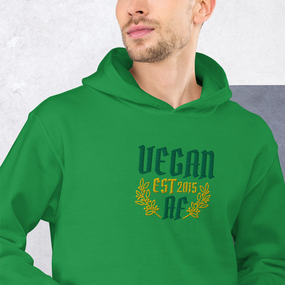 VEGAN AF Est **** CUSTOMIZABLE Embroidered Unisex Hoodie