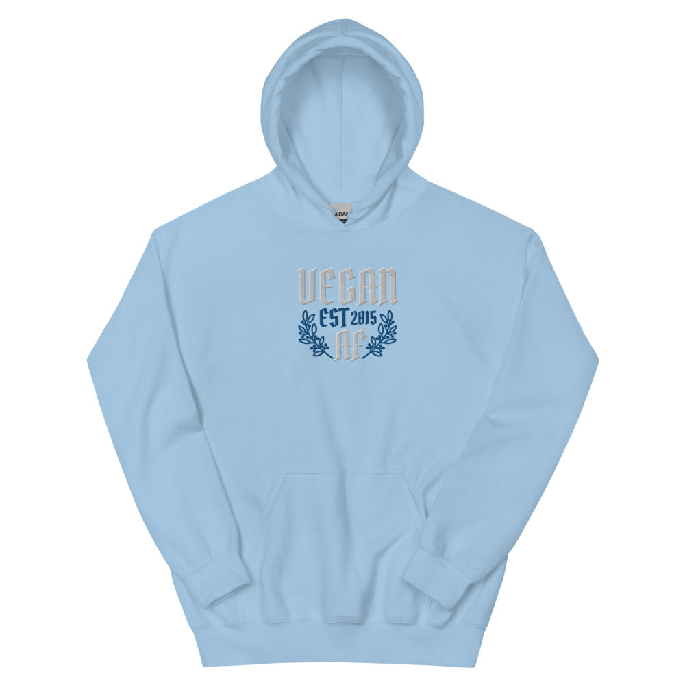 VEGAN AF Est **** CUSTOMIZABLE Embroidered Unisex Hoodie