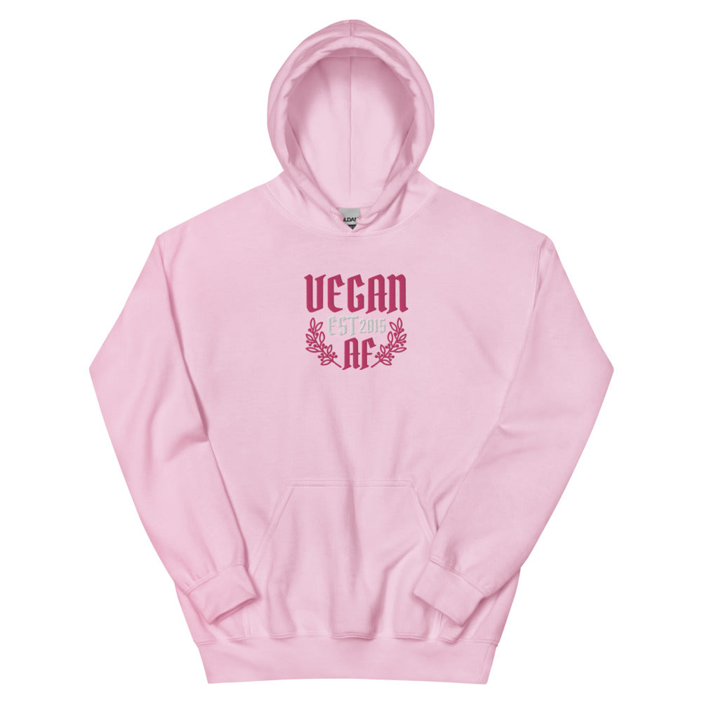 VEGAN AF Est **** CUSTOMIZABLE Embroidered Unisex Hoodie