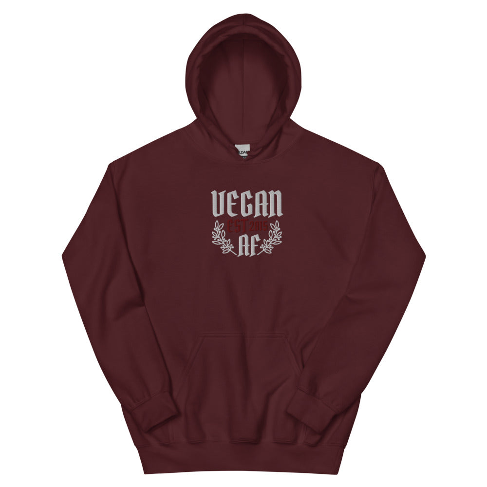 VEGAN AF Est **** CUSTOMIZABLE Embroidered Unisex Hoodie