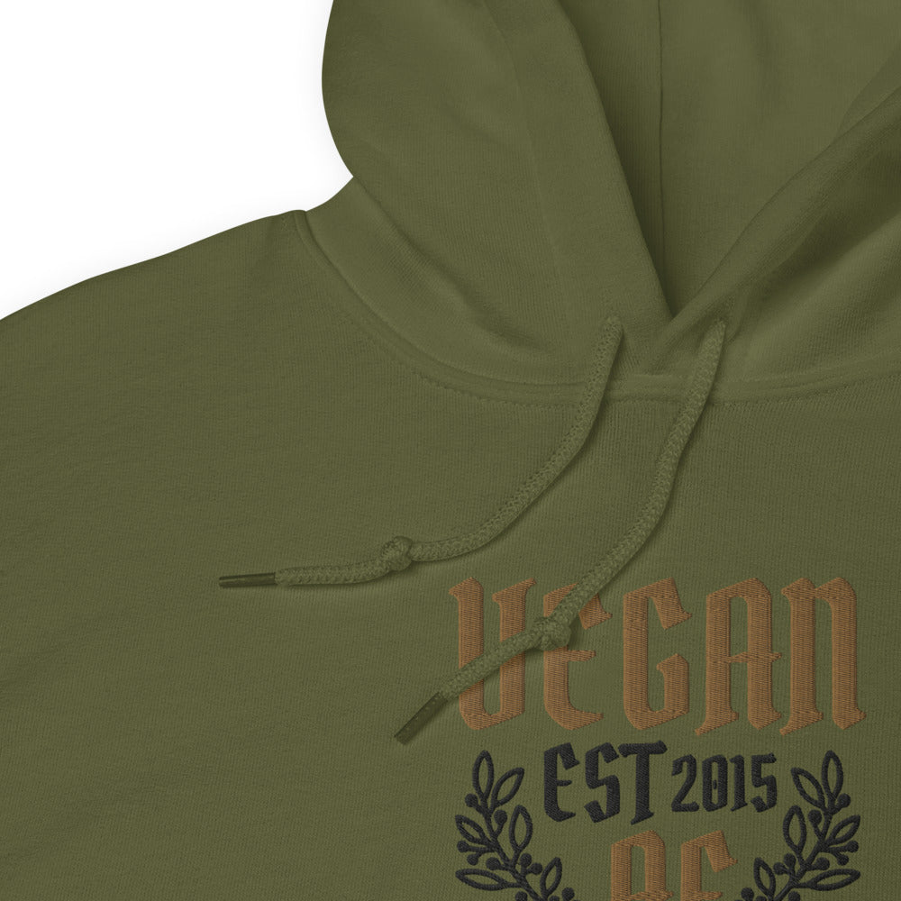 VEGAN AF Est **** CUSTOMIZABLE Embroidered Unisex Hoodie