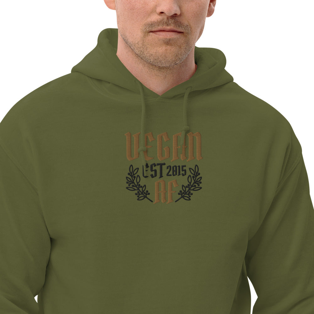 VEGAN AF Est **** CUSTOMIZABLE Embroidered Unisex Hoodie