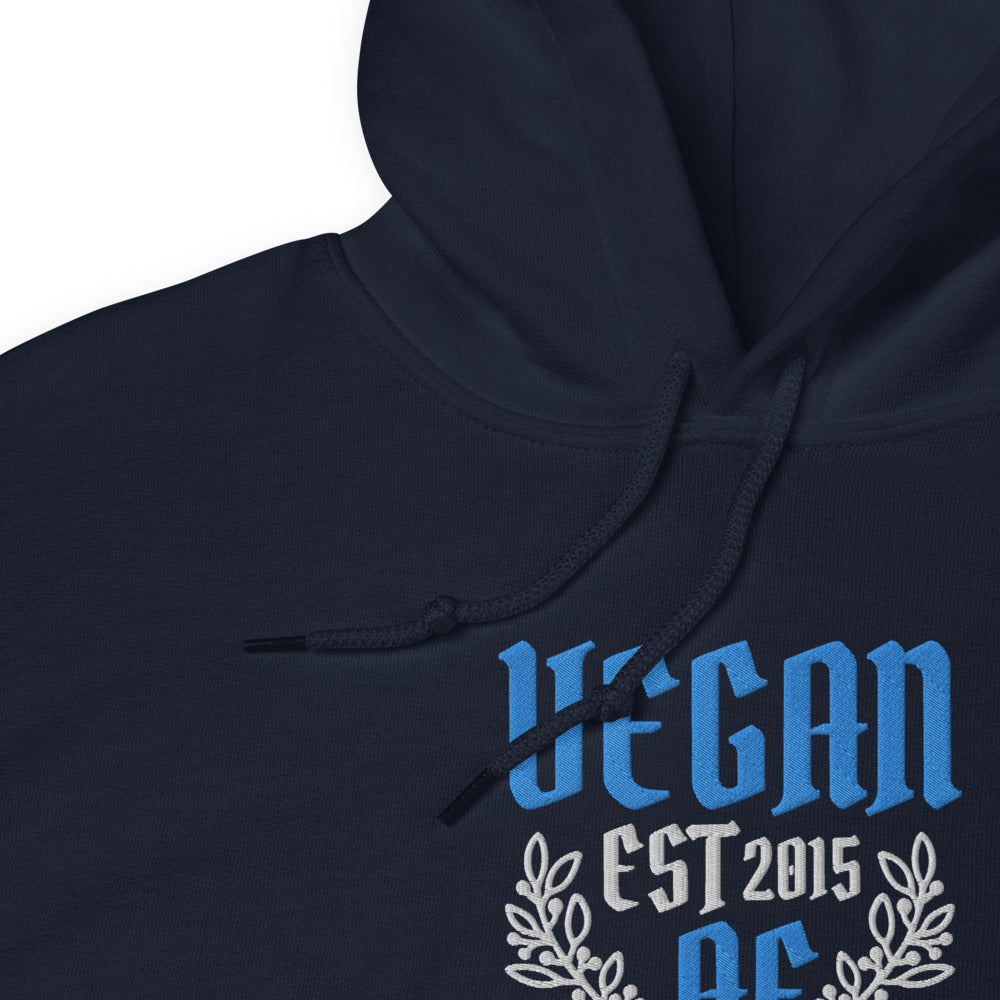 VEGAN AF Est **** CUSTOMIZABLE Embroidered Unisex Hoodie